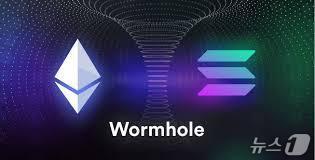 웜홀과 솔라나의 로고.